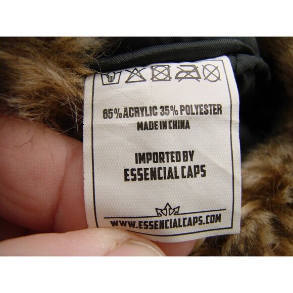 Trapper Bomber Hat Winter Essencial Caps Faux Fur Knit American Flag Stars Unise - Picture 10 of 11